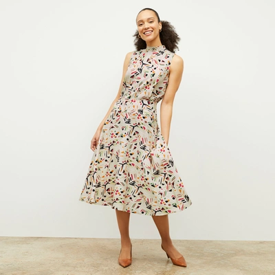 M.m.lafleur The Oona Dress - Airy Cotton In Rhythm Print