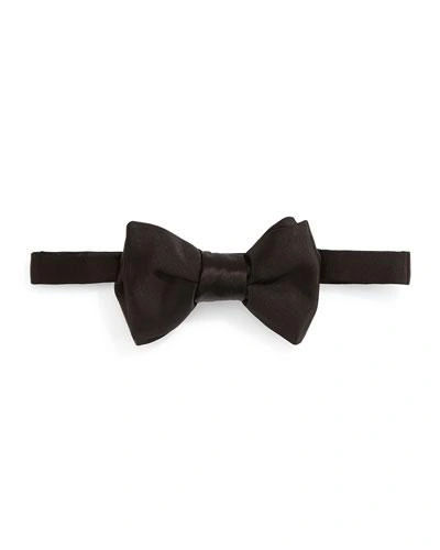Tom Ford Solid Satin Bow Tie In Black