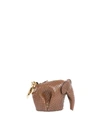 LOEWE SNAKESKIN ELEPHANT BAG CHARM/KEYCHAIN, BROWN,PROD128910208