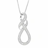 VIR JEWELS 1/5 CTTW DIAMOND SWIRL INFINITY PENDANT IN 10K WHITE GOLD WITH CHAIN