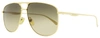 GUCCI Gucci Men's Pilot Sunglasses GG0336S 001 Gold 60mm