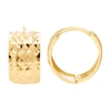 Ballstudz 14k Yellow Gold Double Row Cz Huggie Earrings, 5x12mm, With Endless Back, Women's In Gold