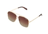 Quay High Roller In Gold,brown Polarized