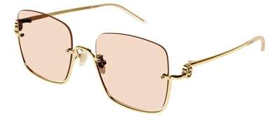 Gucci Eyewear Square Frame Sunglasses In Pink