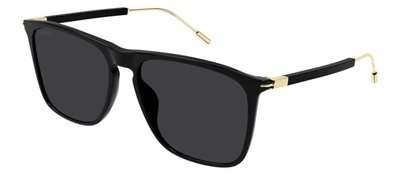 Gucci Men's Logo Plaqué Aviator Sunglasses In Grey