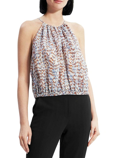 Theory Desert Womens Keyhole Gathered Cami In Multi
