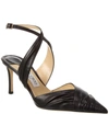 Jimmy Choo Basil 75 Slingback Leather Heeled Courts In Black