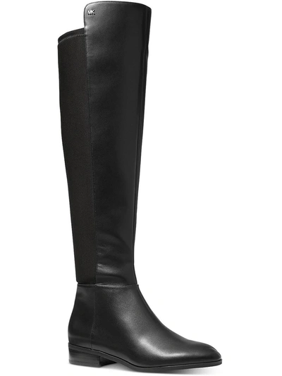 Michael Michael Kors Bromley Womens Leather Knee-high Riding Boots In Black