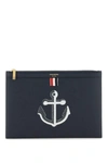 THOM BROWNE THOM BROWNE GRAINED LEATHER POUCH