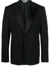 Alexander Mcqueen Silk Lapels Blazer In Black