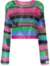 Andersson Bell Striped Open-knit Mohair-blend Sweater In Multicolour