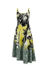 Bottega Veneta Embroidered Jacquard Dress With Open Back In Printed