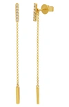 Bony Levy Aviva Diamond Linear Drop Earrings In 18k Yellow Gold