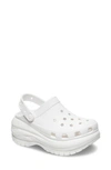 Crocs Classic Mega Crush Clog Rubber Sandals In White