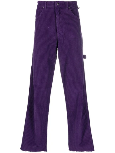 Darkpark Corduroy Straight-leg Utility Trousers In Purple