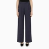 Department Five Navy Viscose Trousers In Blue