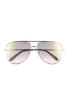 QUAY HIGH KEY 55MM AVIATOR SUNGLASSES