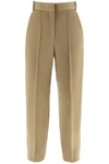 Tory Burch Pintuck Tapered Wool Trousers