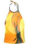 Louisa Ballou Printed Stretch-jersey Halterneck Tank