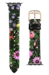 TED BAKER FLORAL LEATHER 20MM BAND FOR APPLE WATCH® WATCHBAND