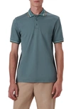 BUGATCHI TIPPED SHORT SLEEVE COTTON POLO