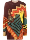 Etro Geometric-print Wool Jumper In Multicolour