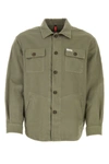 Fay Cotton Blend Shirt With Chest Pockets In Green