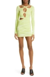Dion Lee Faded-effect Mini Dress In Washed Light Zest