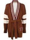 Golden Goose Journey Brown/white Cardigan In Brown