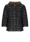 Herno Iconico Cropped Down Puffer Coat In Black
