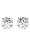 BADGLEY MISCHKA 14K WHITE GOLD & LAB CREATED DIAMOND STUD EARRINGS