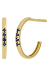 Bony Levy 18k Yellow Gold Hoop Earrings In 18k Yellow Gold - Sapphire