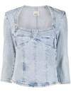 Isabel Marant Vanio Top In 30lu Light Blue