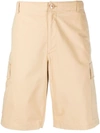 Kenzo Logo-patch Knee-length Cargo Shorts In 11 Beige