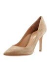 GIANVITO ROSSI GIANVITO 85 SUEDE POINT-TOE HIGH-HEEL PUMPS,PROD154150207