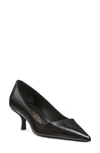 Stuart Weitzman Stuart Leather Kitten-heel Pumps In Black