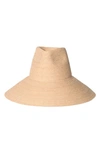 Janessa Leone Tinsley Wide-brim Raffia Hat In Natural