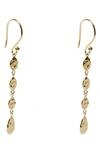 Argento Vivo Hammered Linear Drop Earrings In Gold