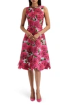 OSCAR DE LA RENTA DALIA FIL COUPÉ FIT & FLARE DRESS