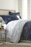 Southshore Fine Linens Luxury Premium Collection Oversized Comforter Set In Botanical Leaves Blue
