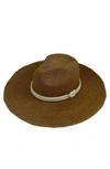 Marcus Adler Straw Panama Hat In Dark Tan
