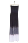 Go Couture Strapless Tube Jumpsuit In Charcoal Sand