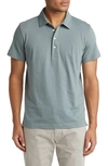 Billy Reid Pensacola Organic Cotton Polo In Slate Green