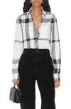 BURBERRY PAOLA CHECK RELAXED FIT COTTON BUTTON-UP SHIRT