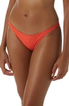 Melissa Odabash Alba Hipster Bikini Bottoms In Apricot Zigzag
