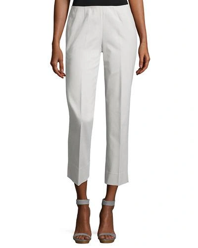 Lafayette 148 Cropped Bleecker Fundamental Bi-stretch Pant In Vapor