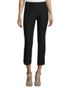 Eileen Fisher Black Slim-leg Stretch-jersey Trousers In Black