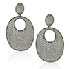 Suzy Levian Blackened Sterling Silver Cubic Zirconia Earrings