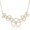 Suzy Levian Rosed Sterling Silver Cubic Zirconia Floral Thin Necklace In Pink