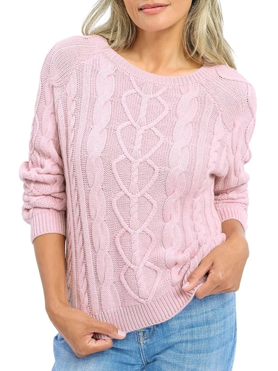 Splendid Womens Wool Cashmere Pullover Sweater In Pink